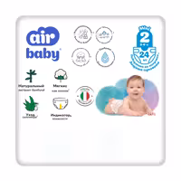 Подгузники Air Baby Standart размер 2 Мини 3-6 кг, 24 штук