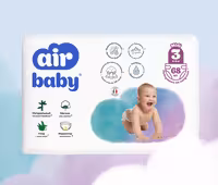 Подгузники Air Baby Jumbo размер 3 Миди 4-9 кг, 68 штук
